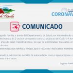 COMUNICADO | FALLECIMIENTO VECINO PRODUCTO A COVID-19